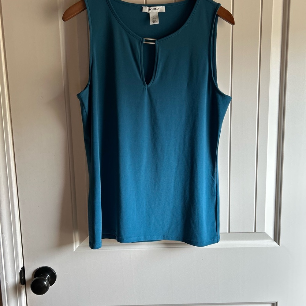 WHBM Teal Sleeveless Top
